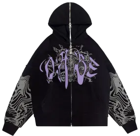 22DABE22 Black/Lila ZIPPER