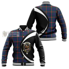 Agnew Tartan Baseball Jacket with Family Crest Circle Style