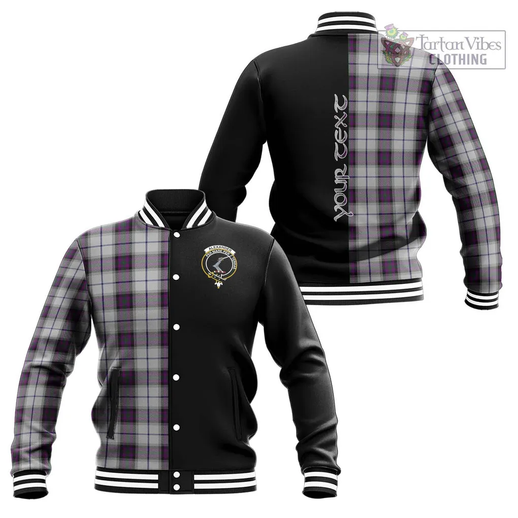 Alexander of Menstry Dress Tartan Baseball Jacket with Family Crest and Half Of Me Style