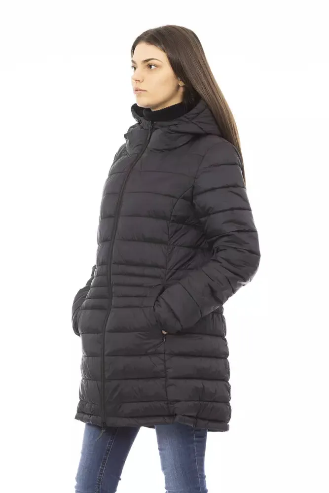 Baldinini Trend Blue Polyester Jackets & Coat