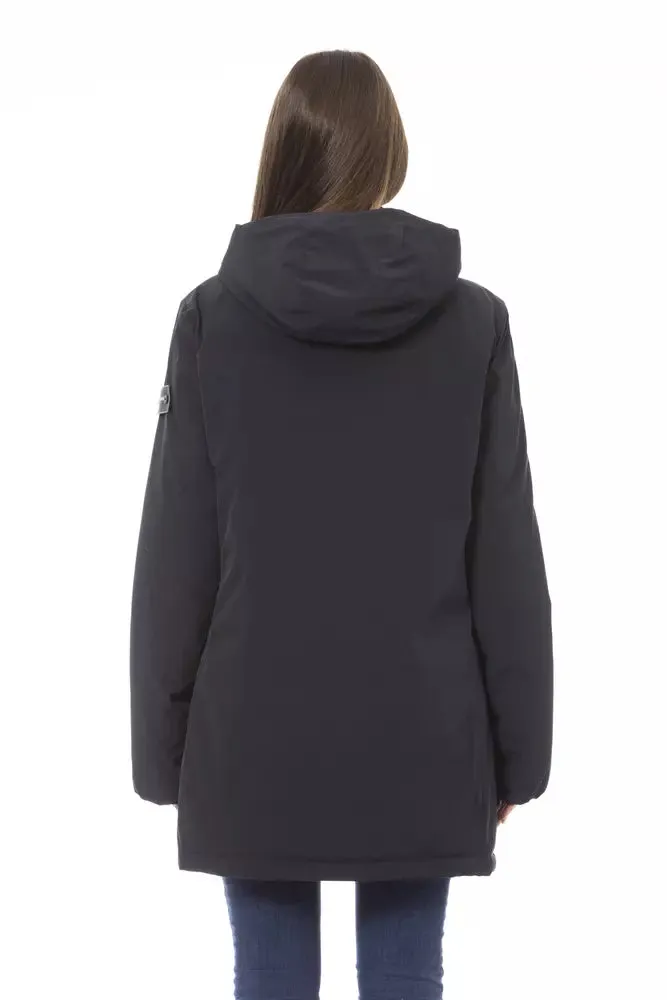 Baldinini Trend Blue Polyester Jackets & Coat