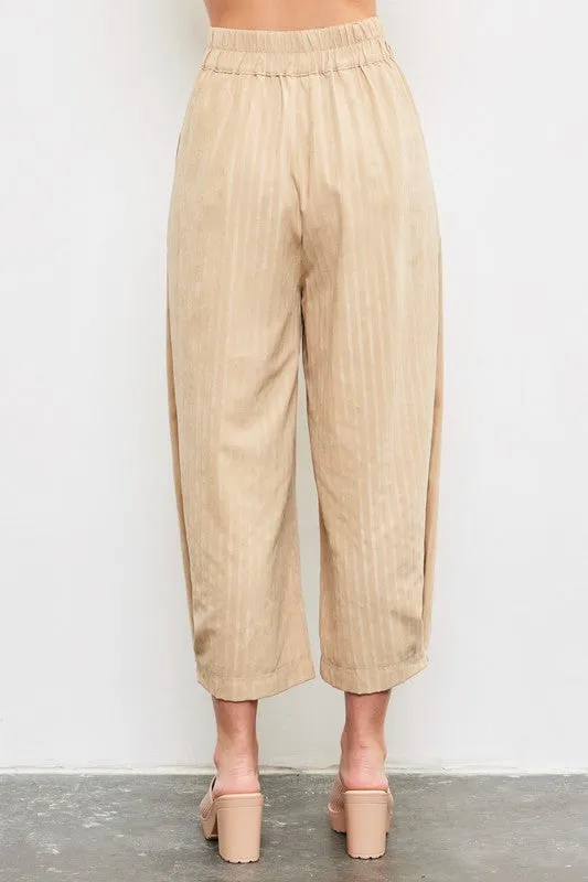 Beige Wide Trousers