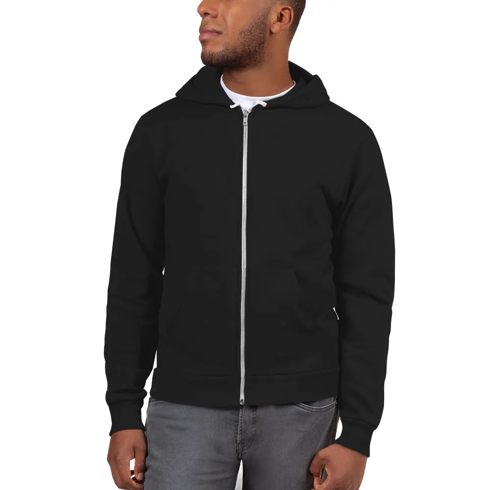 Cat With Third Eye, Unisex Zip Up Hoodie Sweater, Black