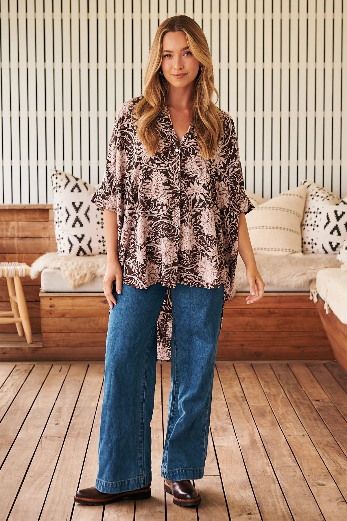 Che Shirt - Pink/Brown