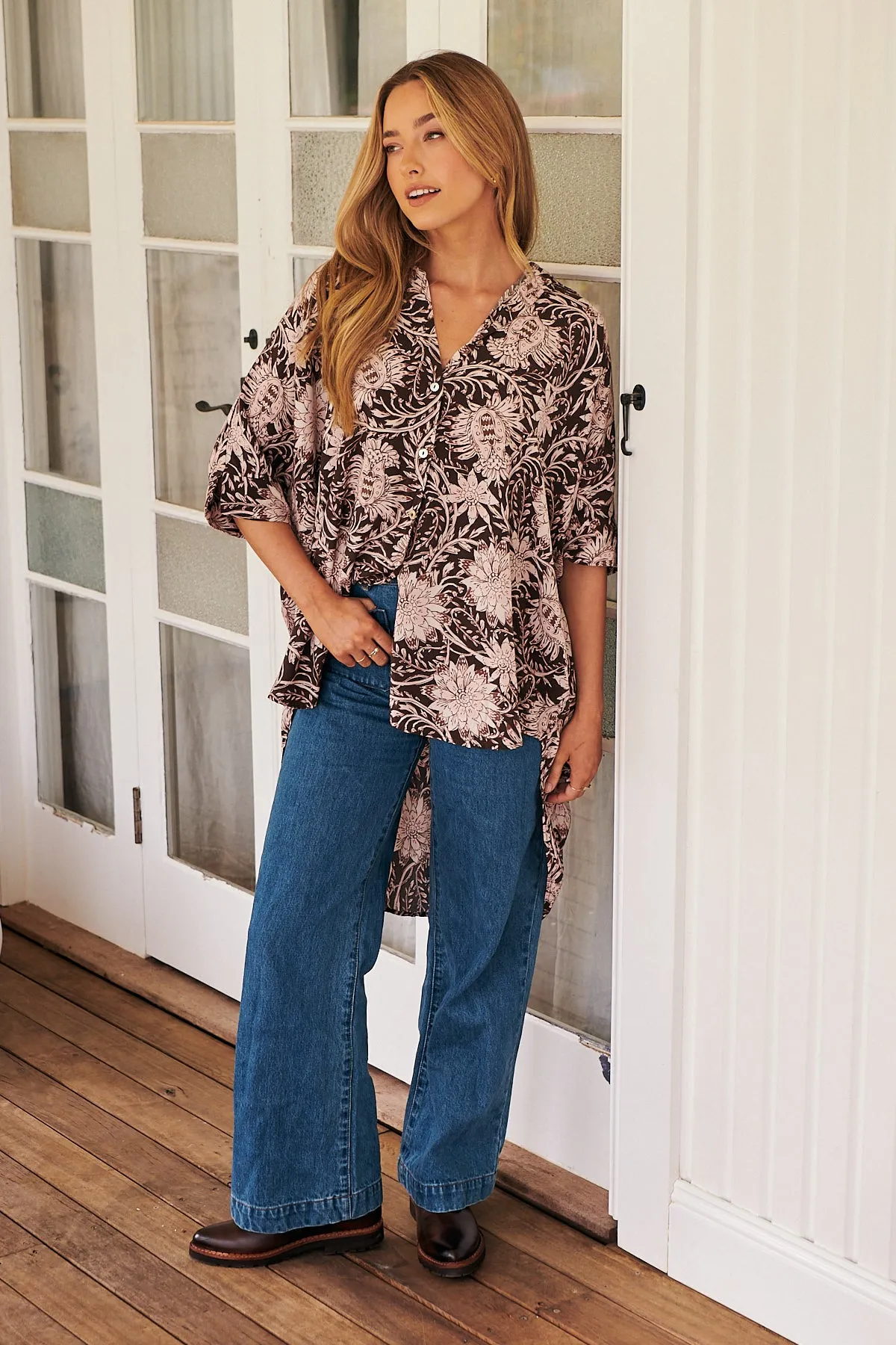 Che Shirt - Pink/Brown