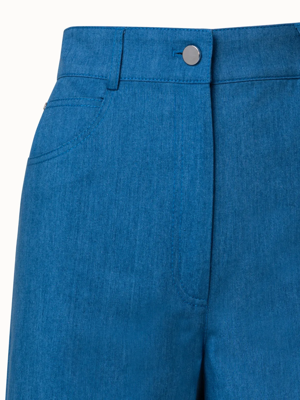Cooper Weite Hose aus gewaschenem Denim