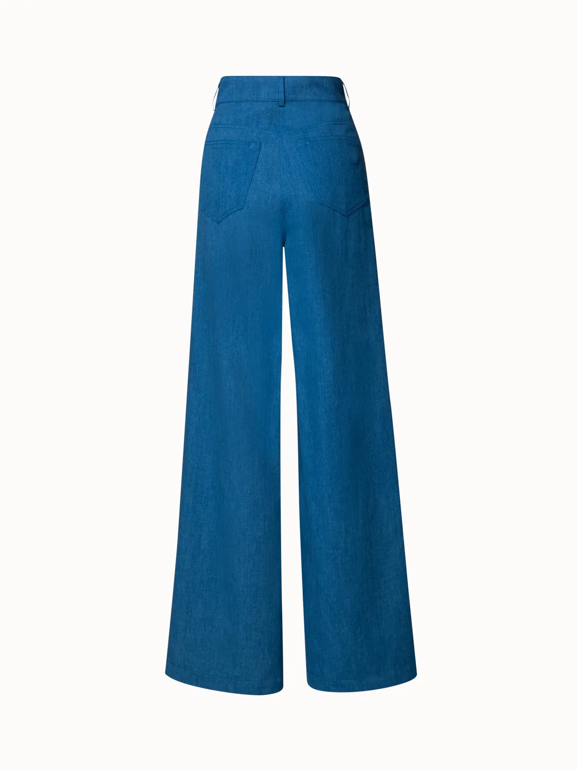 Cooper Weite Hose aus gewaschenem Denim