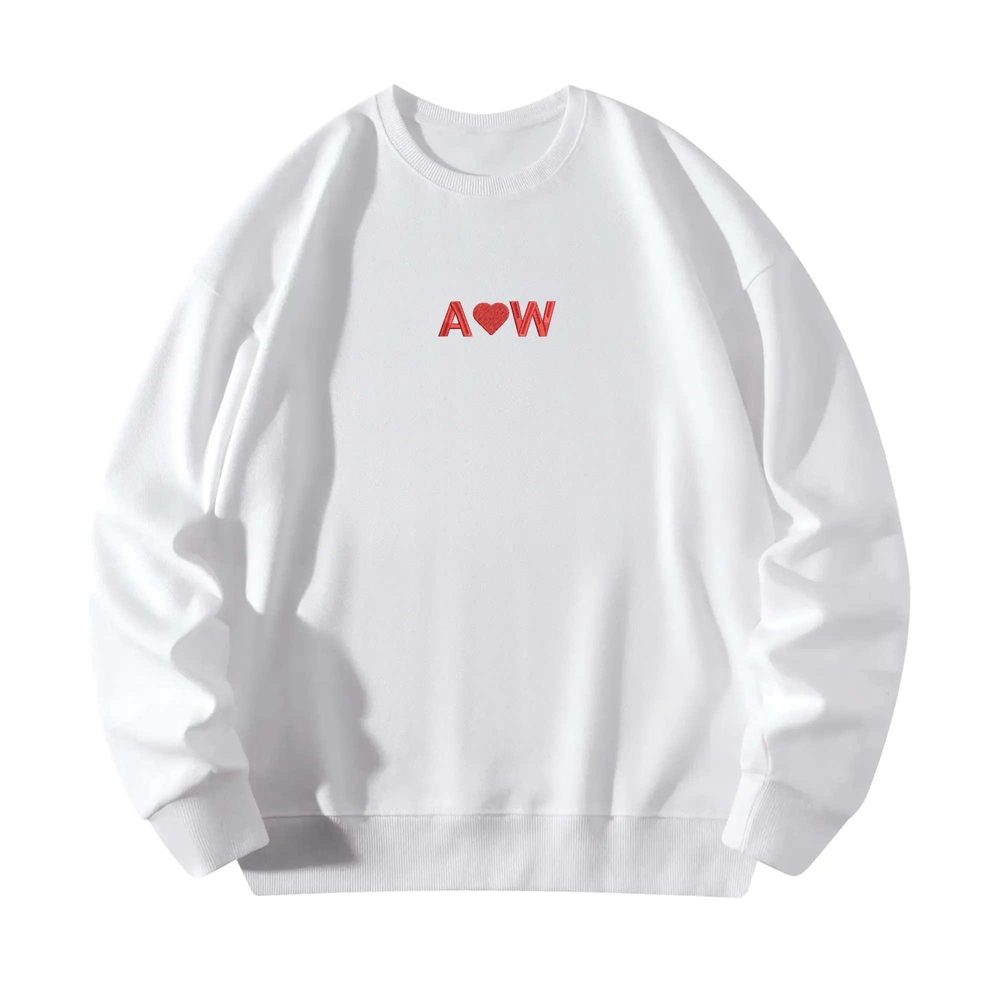 Custom Letter Number Text Unisex Embroidered Hoodie Personalized Sweatshirt