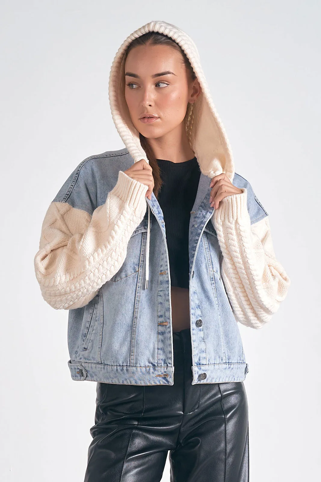 Elan Denim Jacket Hoodie