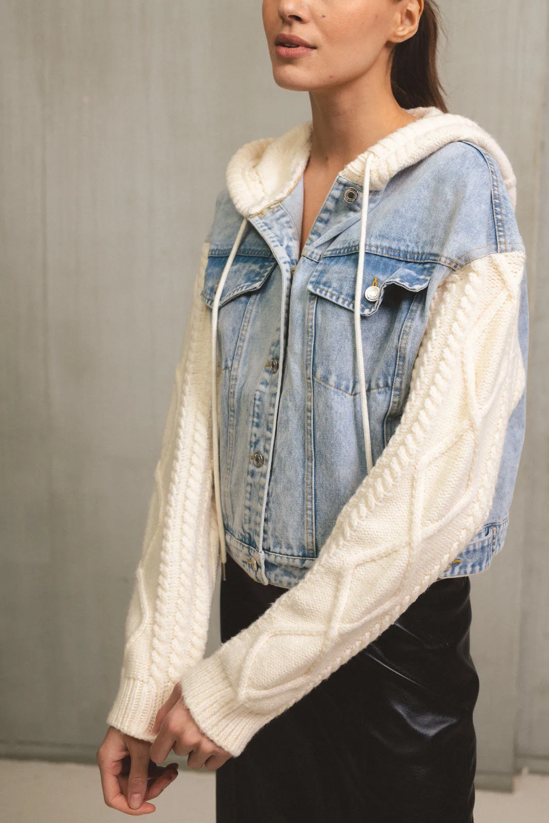 Elan Denim Jacket Hoodie