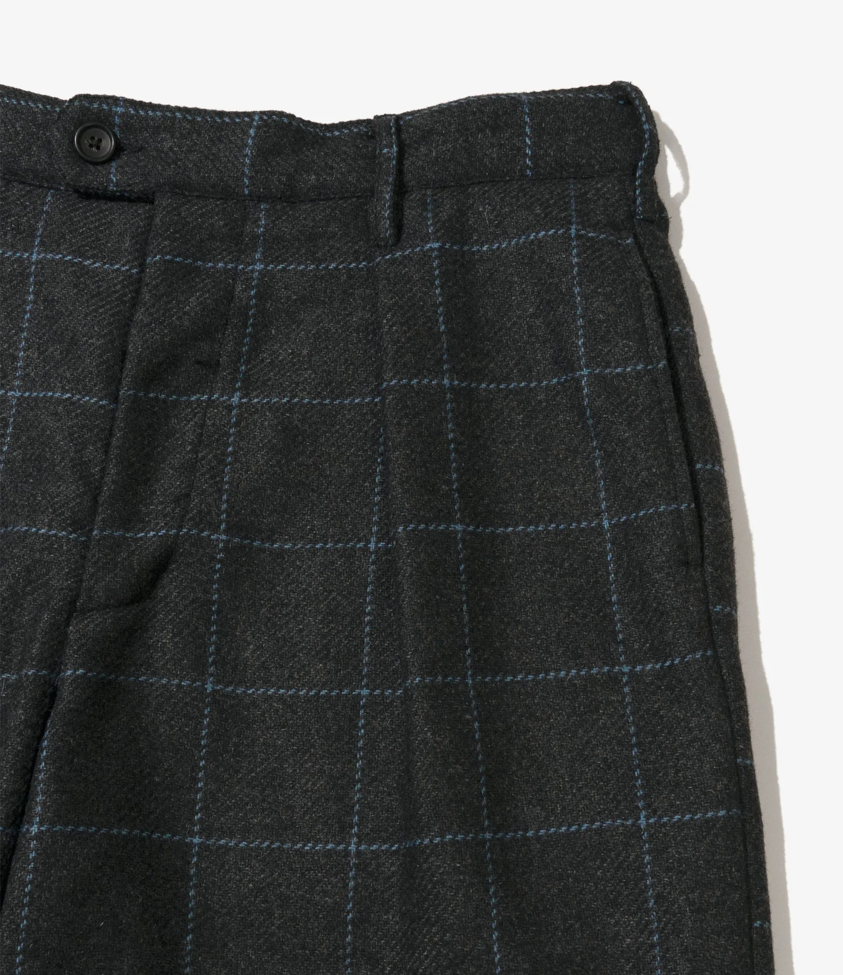 Engineered Garments Carlyle Pant - Charcoal/Lt. Blue Wool Poly Windowpane