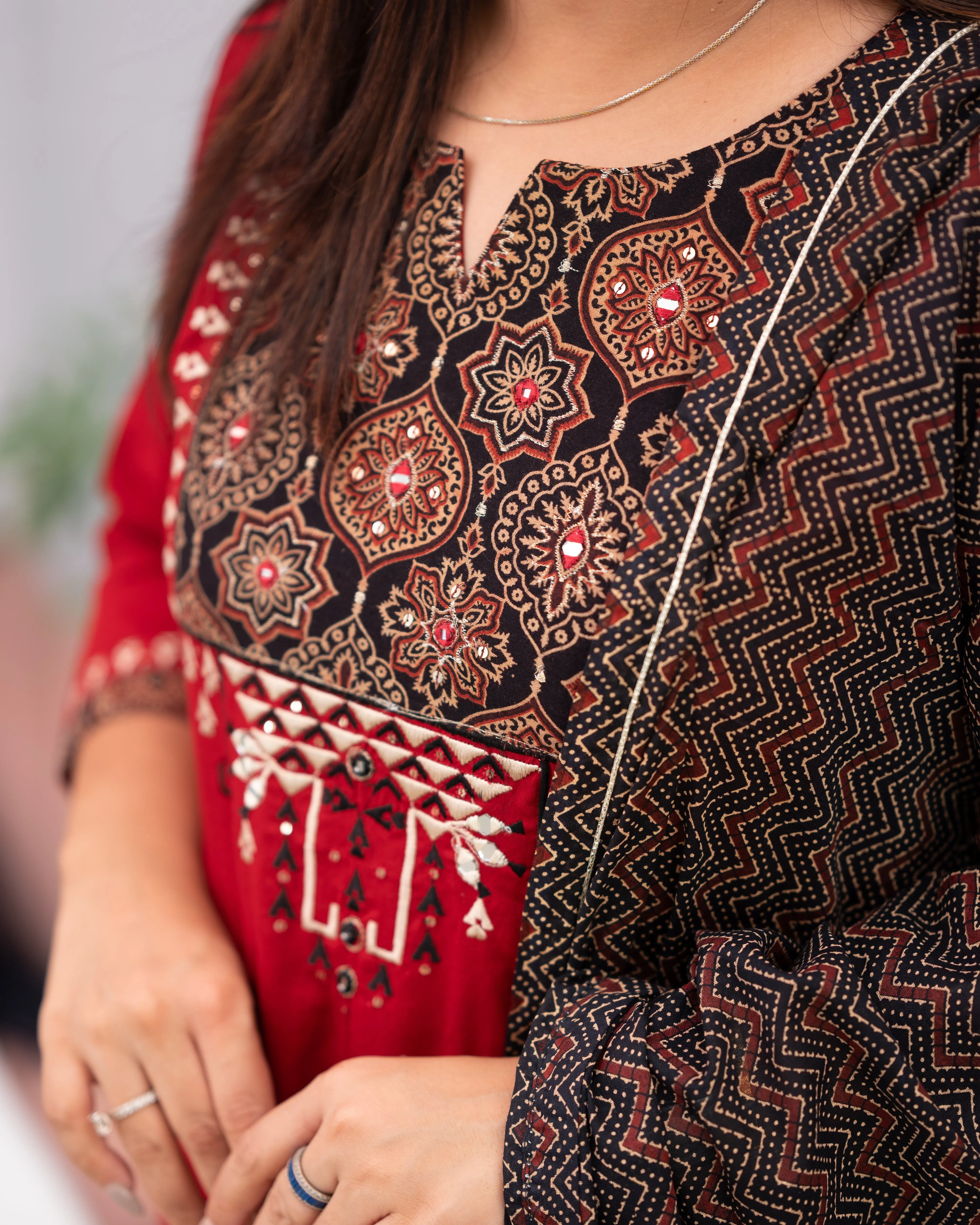 Inaya Embroidered casual pant set