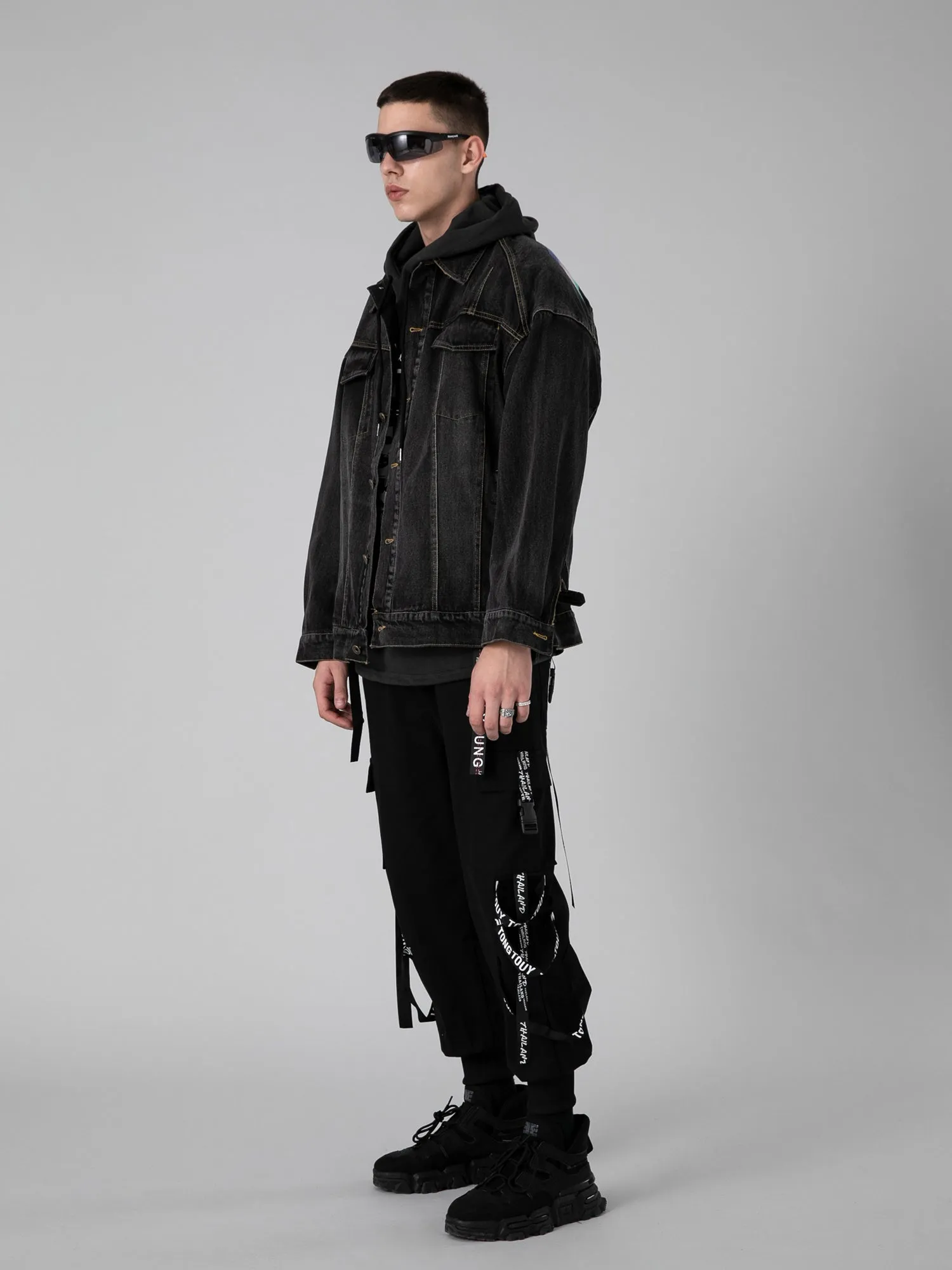 JUSTNOTAG Fashion Letter Cotton Turn-down Collar Jackets