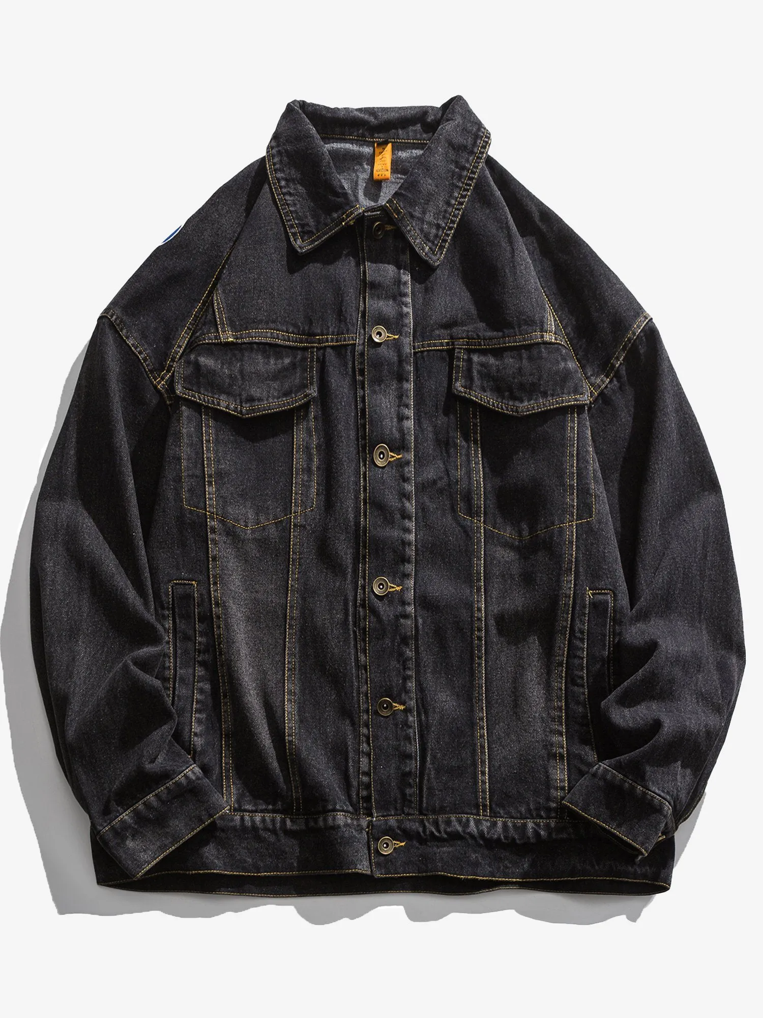 JUSTNOTAG Fashion Letter Cotton Turn-down Collar Jackets
