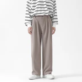 [Korean Style] 2 Colors Semi-Wide Full Length Pants