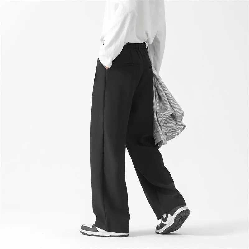 [Korean Style] 2 Colors Semi-Wide Full Length Pants