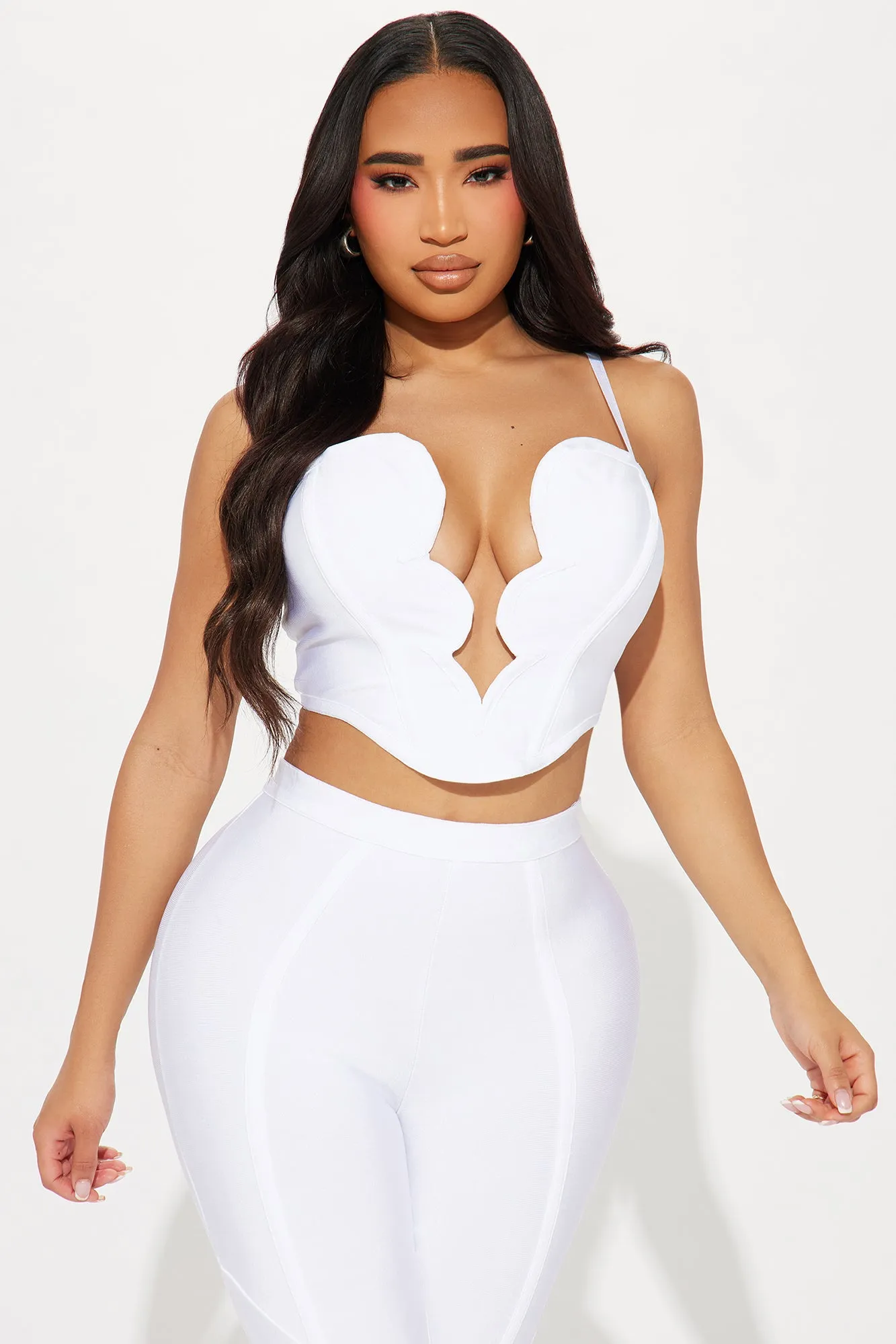 Lovin' Me Bandage Pant Set - White