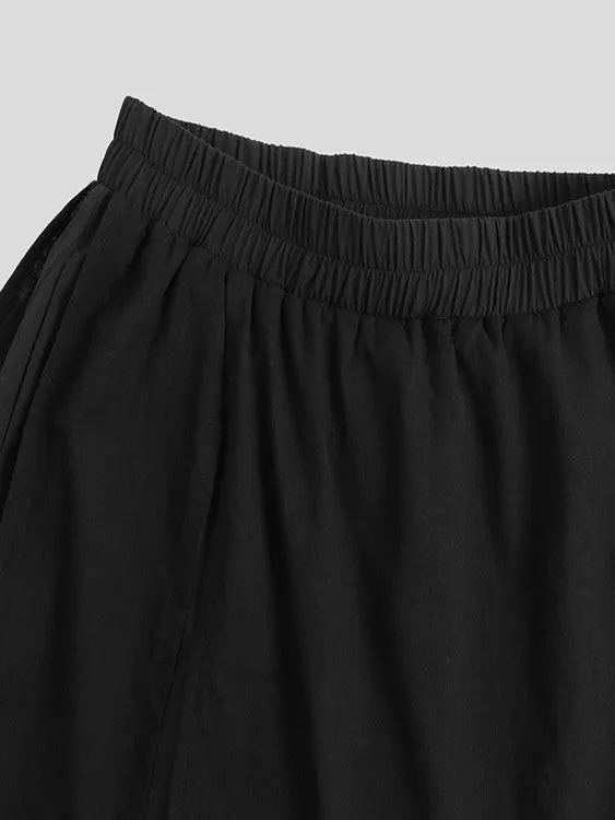 Mens Gothic Punk Hippie Asymmetric Harem Pants SKUE88640