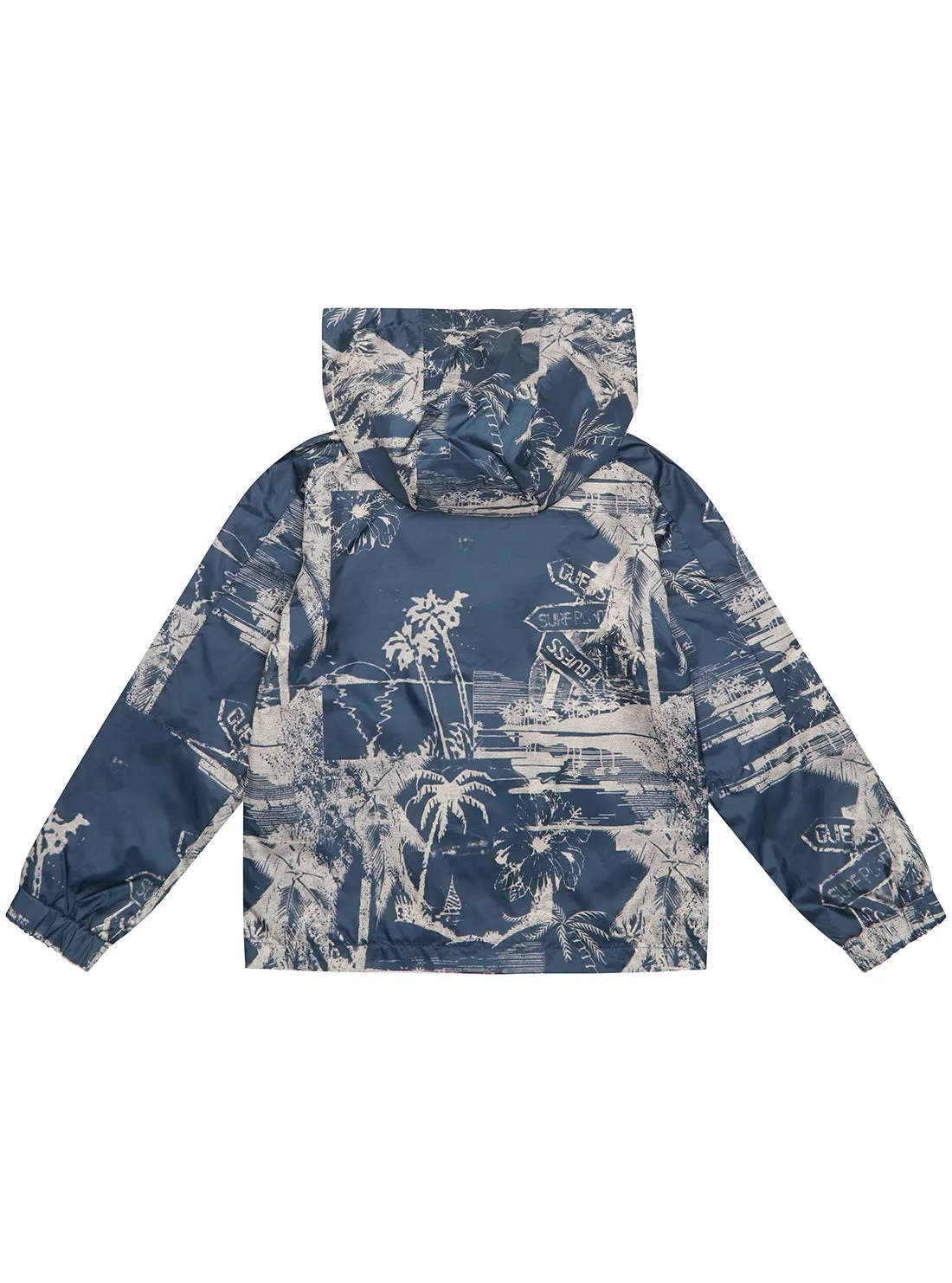 Navy Island Print Windbreaker (2-7)