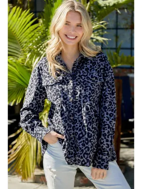 NicholesGifts Women Button Down Shirt Jacket