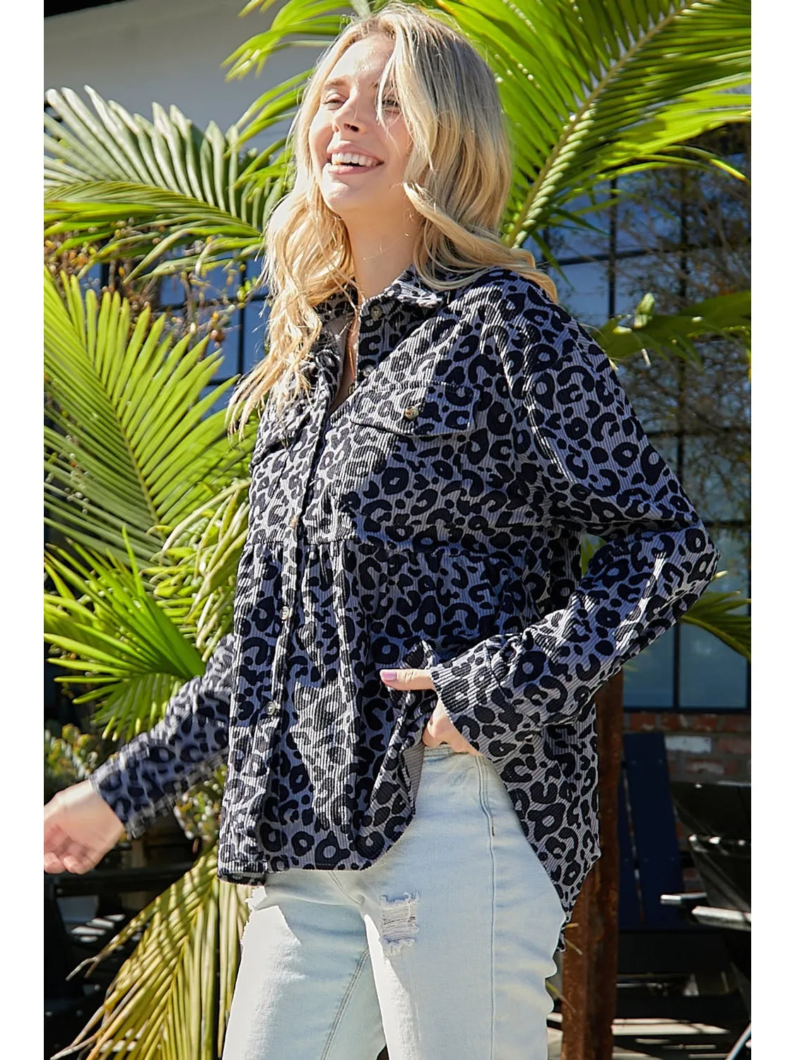 NicholesGifts Women Button Down Shirt Jacket