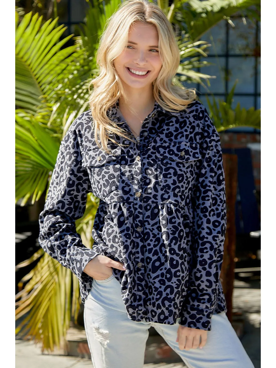 NicholesGifts Women Button Down Shirt Jacket