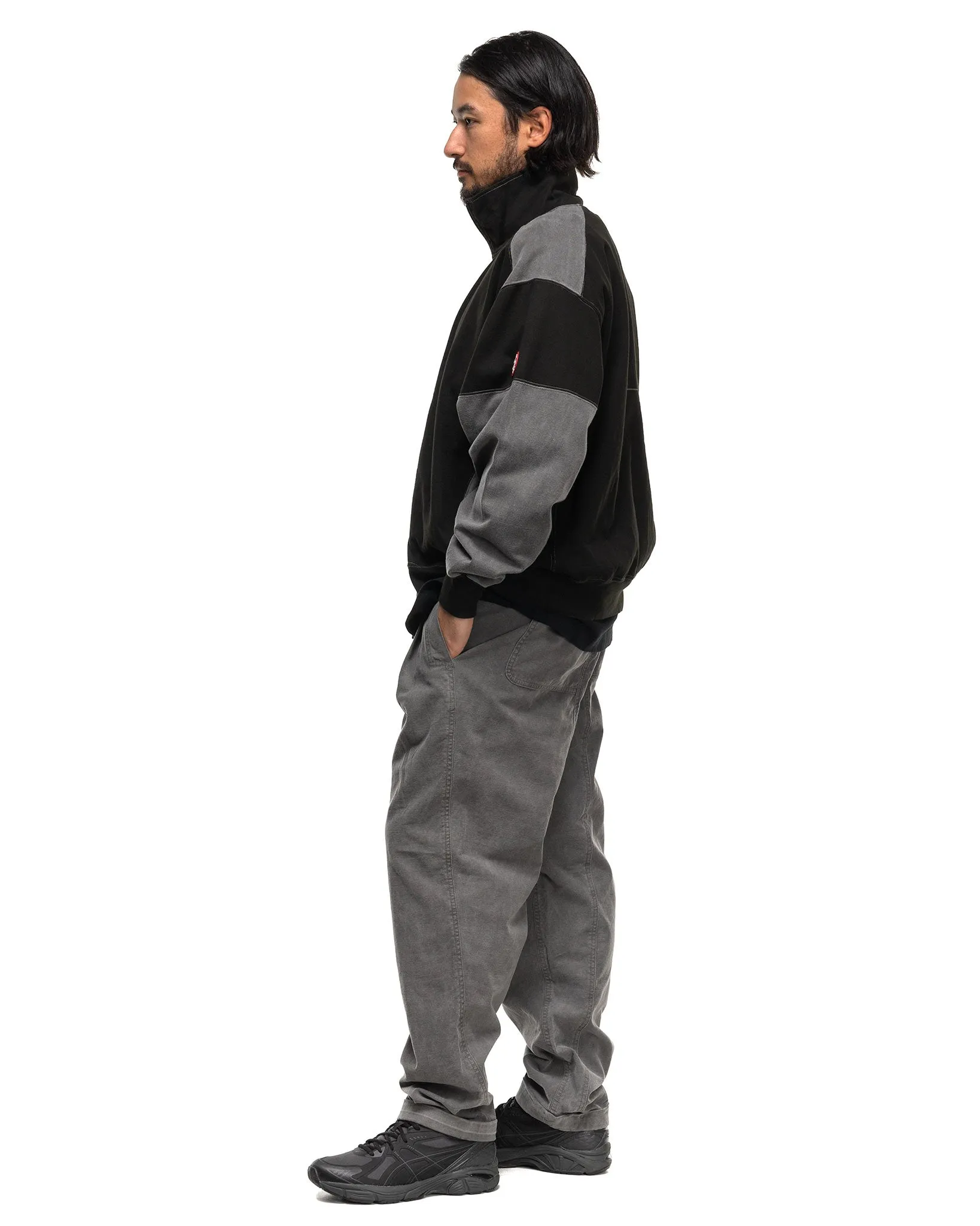 Overdye Cotton Casual Pants Charcoal