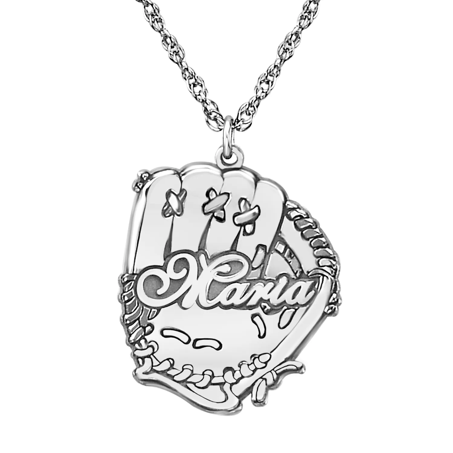Personalized Baseball Glove Necklace