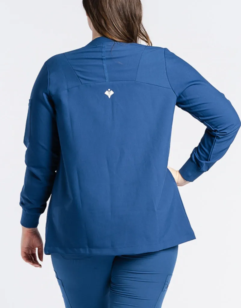 Scrub Jacket Zip Up - Royal Blue