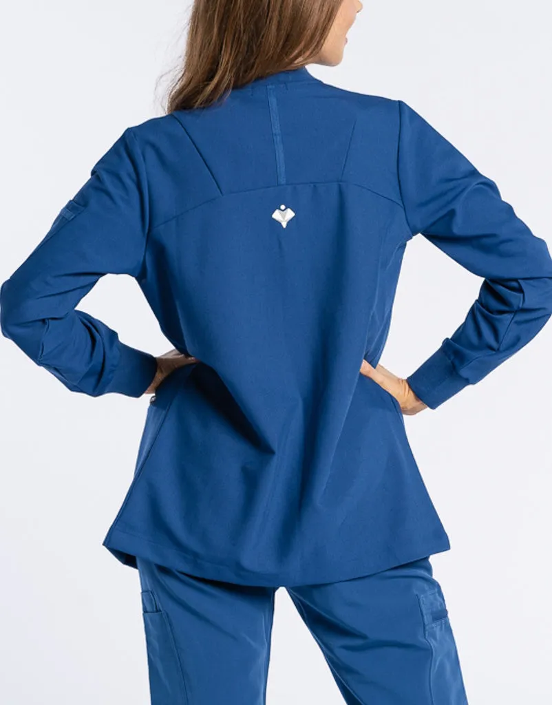 Scrub Jacket Zip Up - Royal Blue