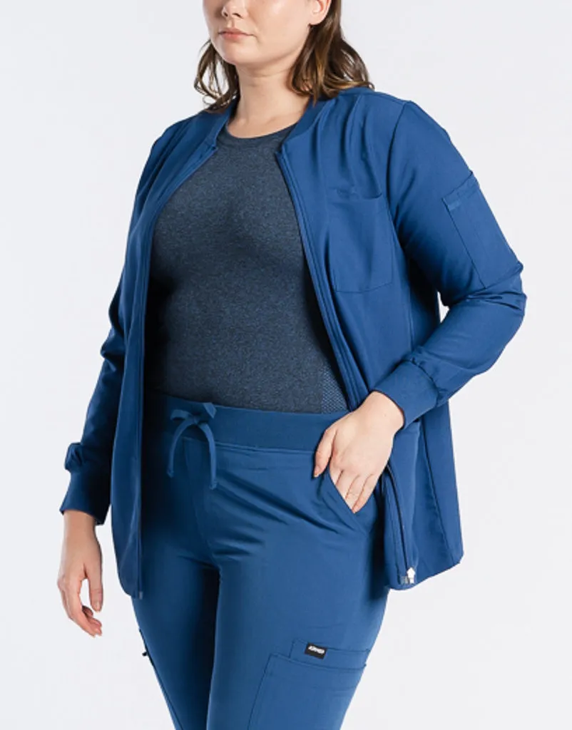 Scrub Jacket Zip Up - Royal Blue