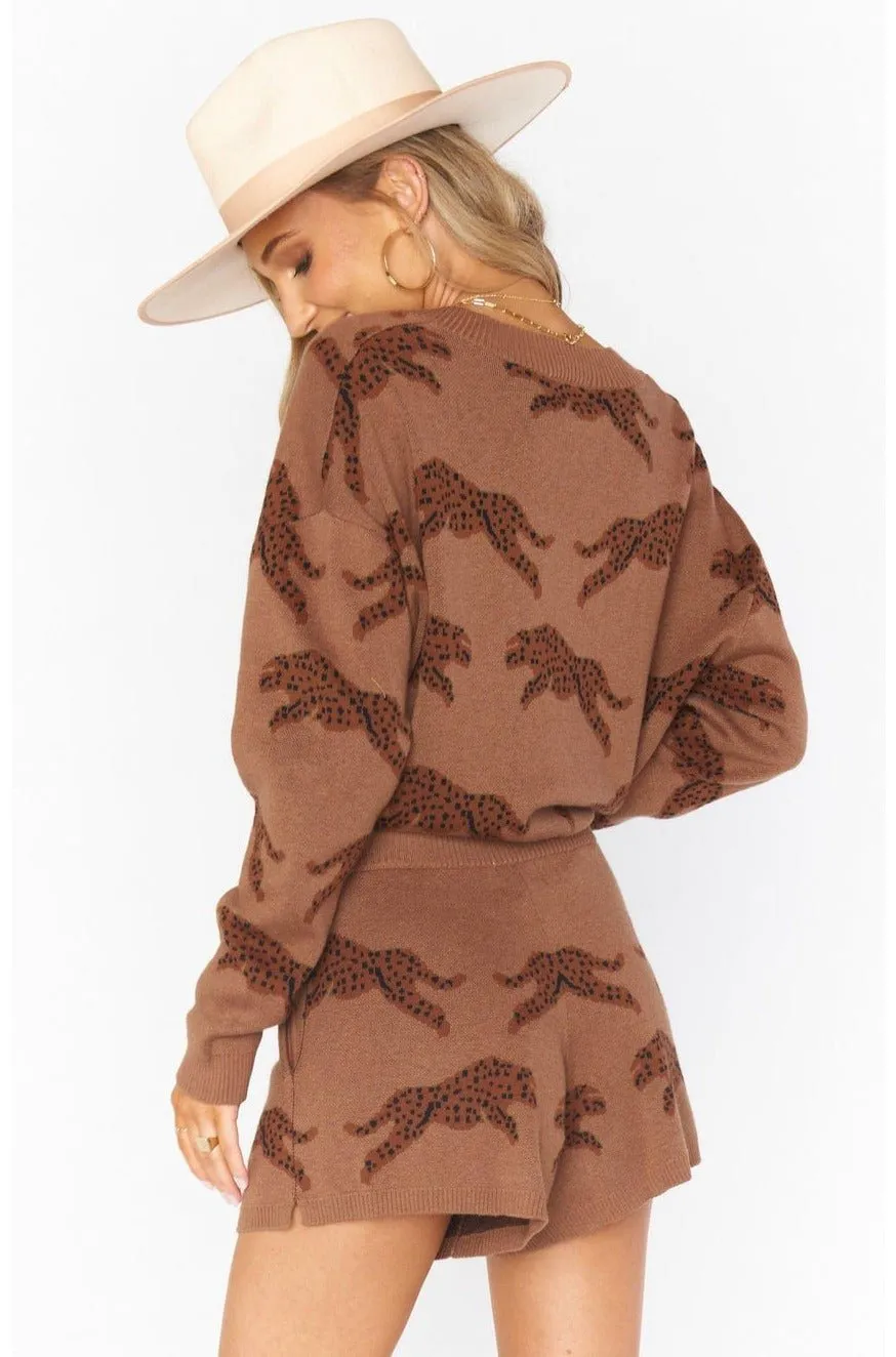 Show Me Your Mumu Jumping Cheetah Knit Boardwalk Shorts