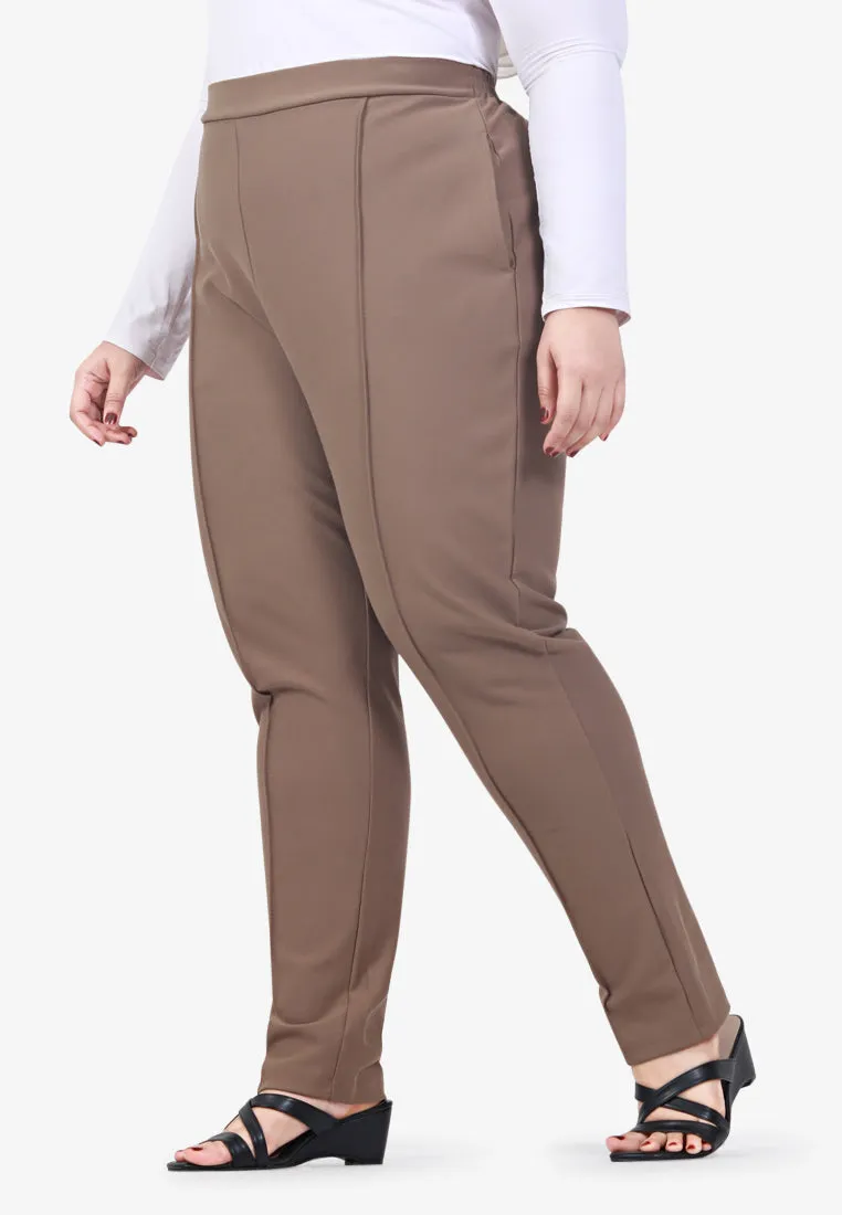 Tabita SMART Work Tapered Pants - Khaki