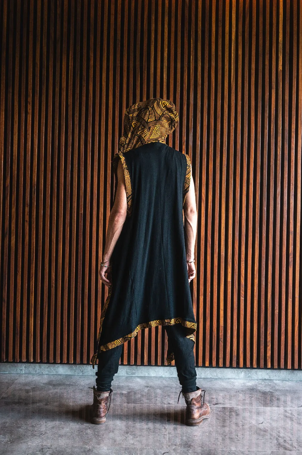 TAIKA WARRIOR - Hooded Jedi & Shamanic Style Burning Man Cape
