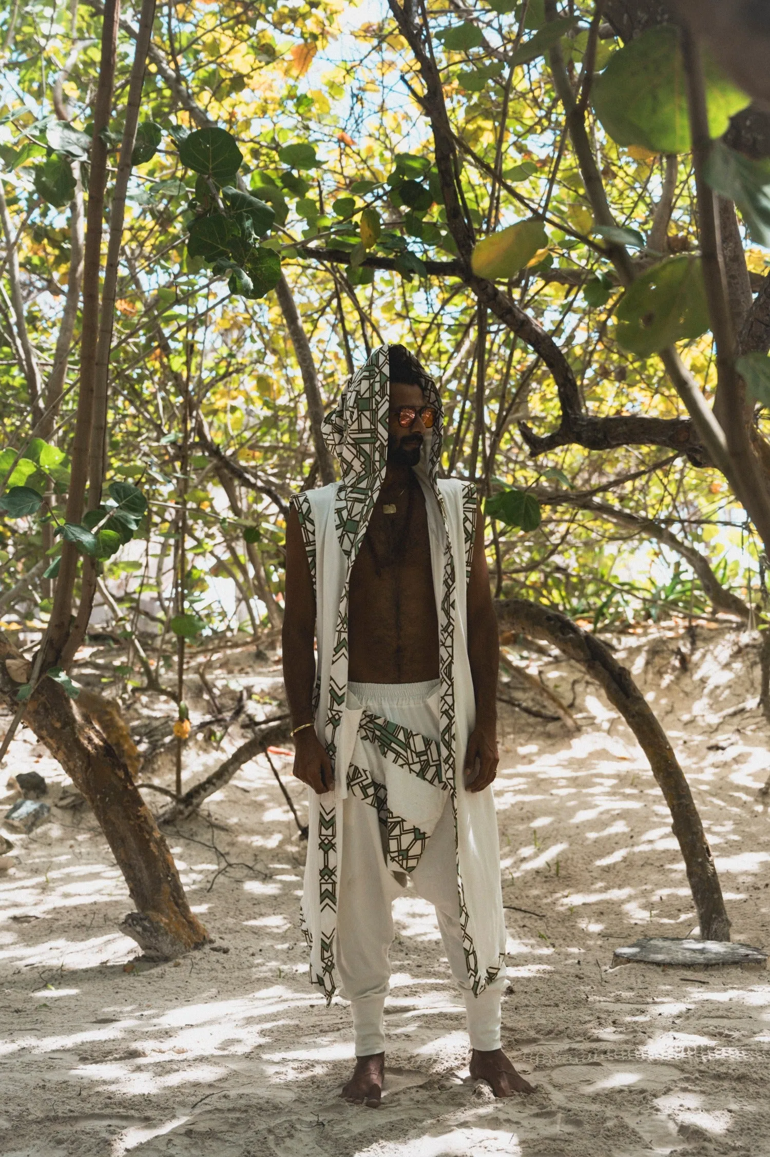 TAIKA WARRIOR - Hooded Jedi & Shamanic Style Burning Man Cape