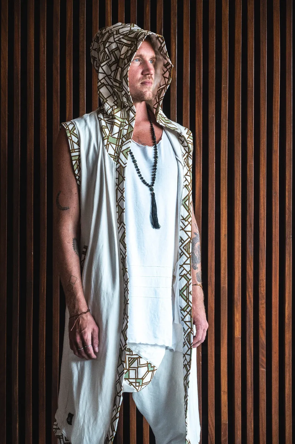 TAIKA WARRIOR - Hooded Jedi & Shamanic Style Burning Man Cape