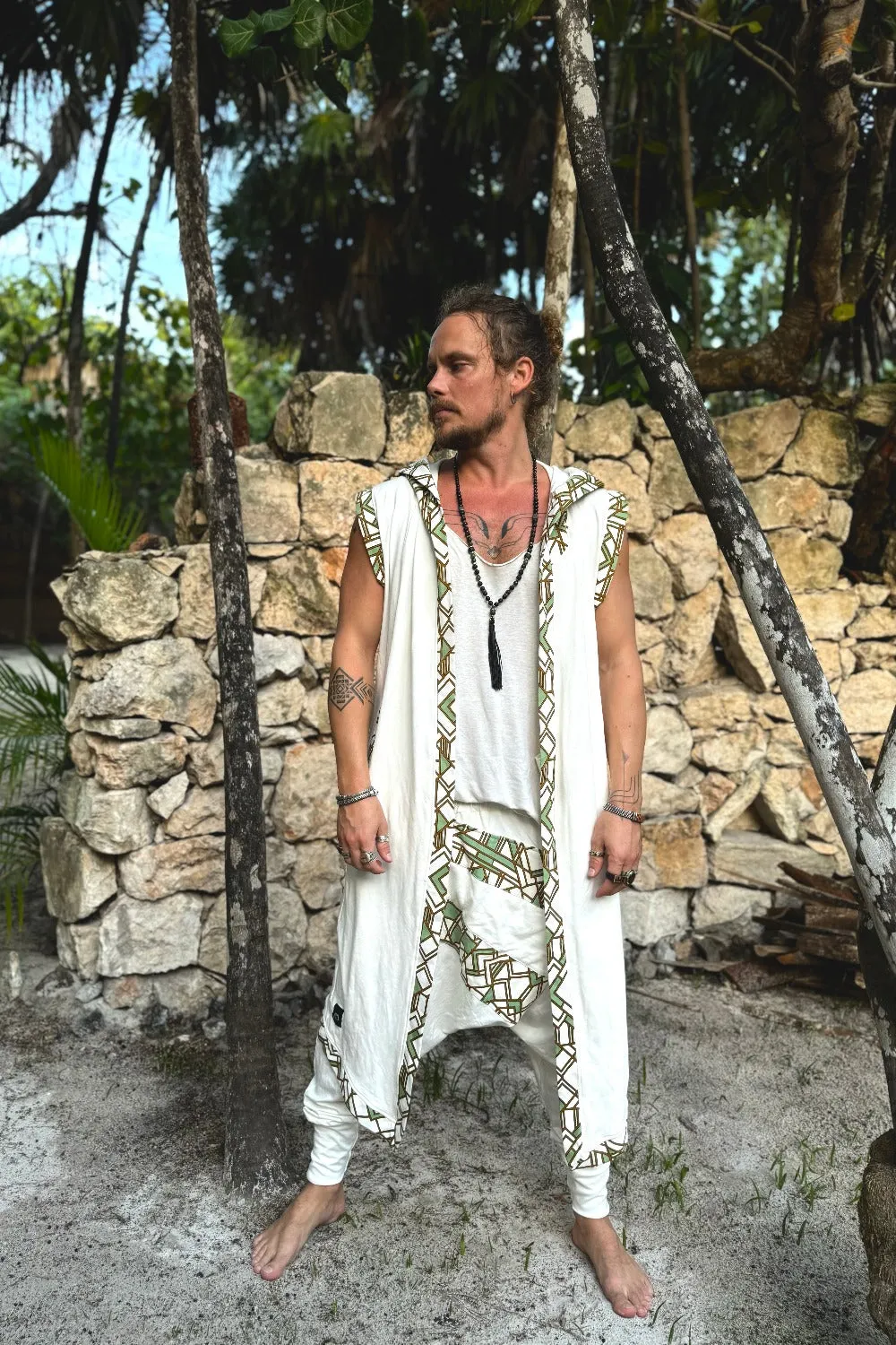 TAIKA WARRIOR - Hooded Jedi & Shamanic Style Burning Man Cape