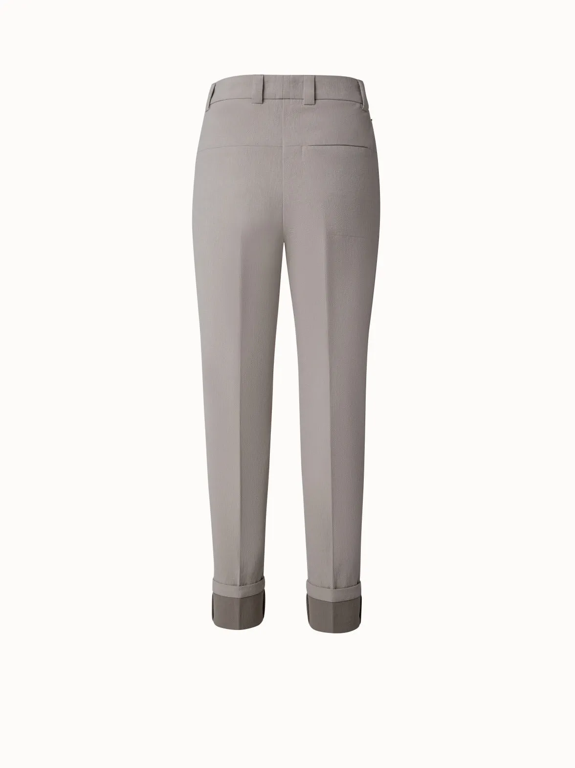 Tapered Hose aus Baumwoll-Doubleface